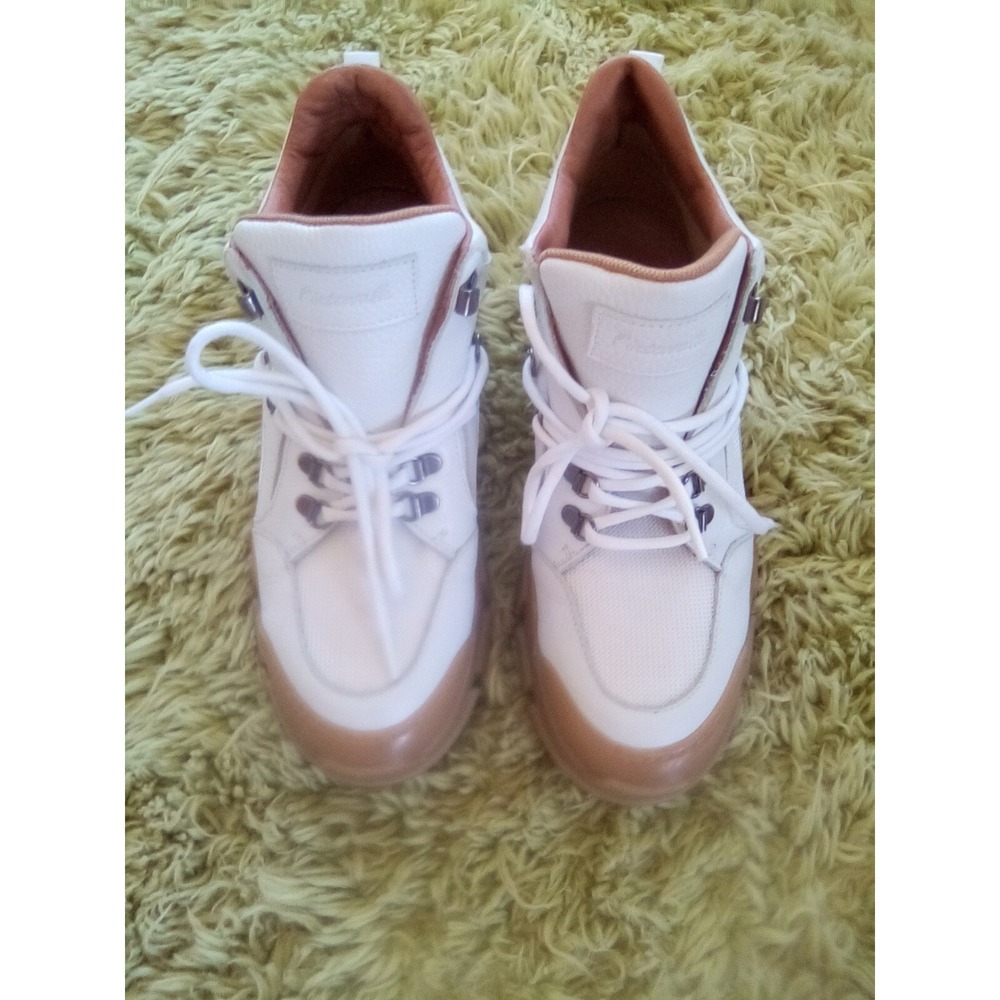 L'intewaffle Ankle Lace Up White Boots Size (10)